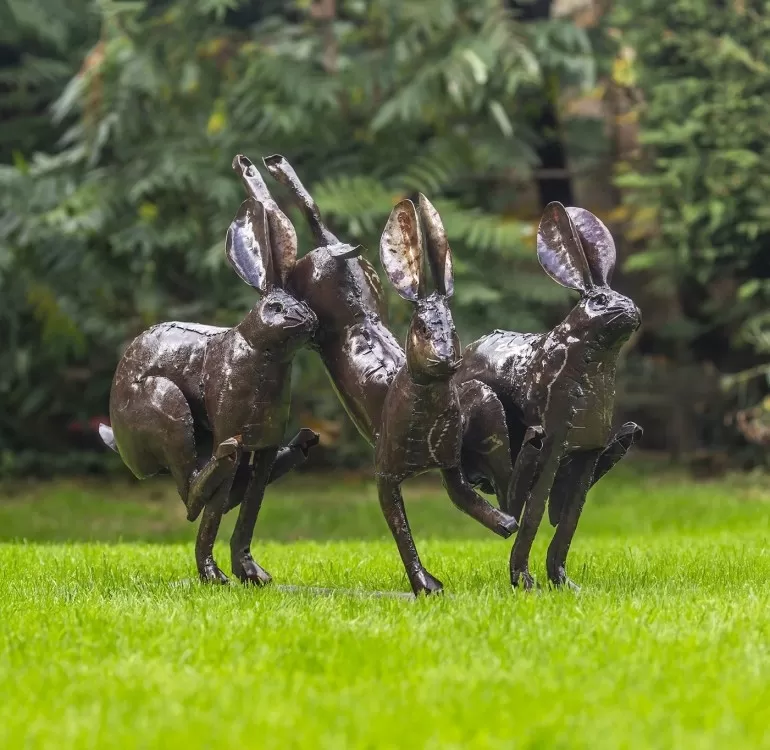 Recycled Metal Hares